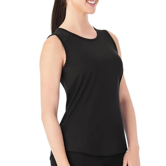 NWT Members Mark Women’s Perforated Tank- Black Size Large - Picture 2 of 3